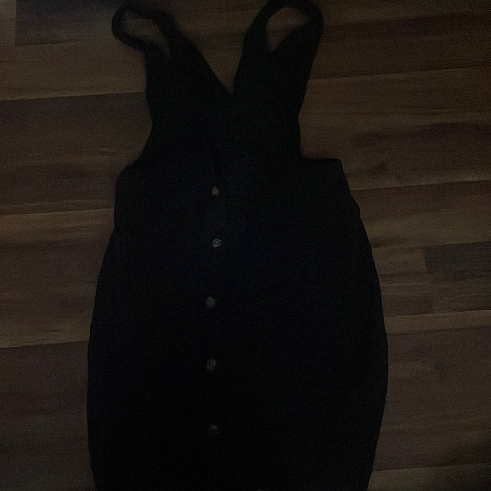 Black overall dress
